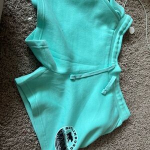 Aqua Mint Drawstring Lounge Shorts